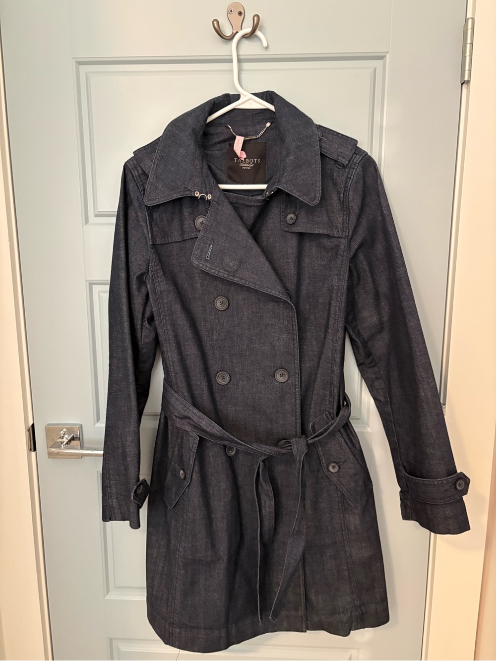 Talbots Women's Dark Navy Trench Coat